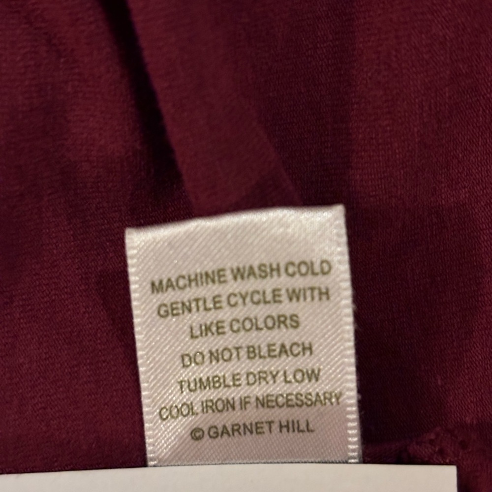 Garnet Hill Burgundy Long Sleeve Dress - Picture 4 of 5